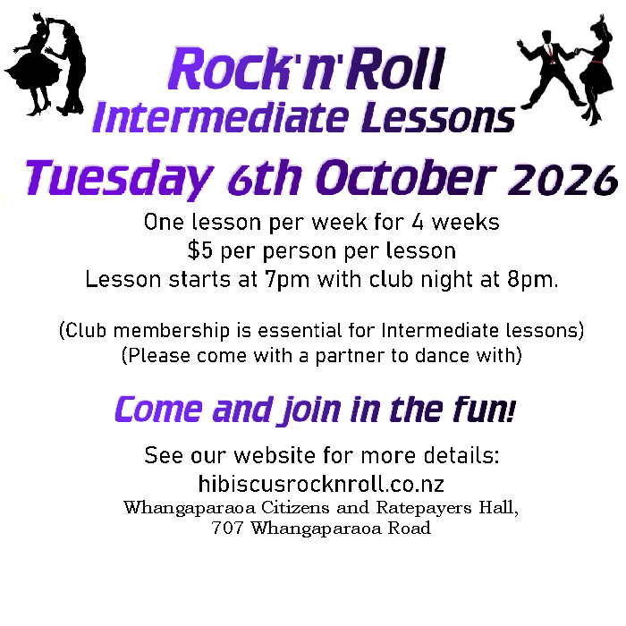 Intermediate Lessons October 2026